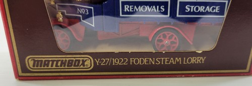 B) 1984 Matchbox Models of Yesteryear Y-27/1922 Foden "C" Type Steam Lorry - Picture 11 of 18
