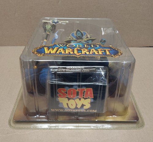 World Of Warcraft Undead Warlock Variant Figure New SOTA Toys 2004 Bonus Base - Picture 12 of 14