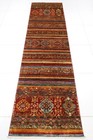 10 ft Hallway Tribal Runner Rug Afghan Hand Knotted Orientel Veg Dye Wool Rug