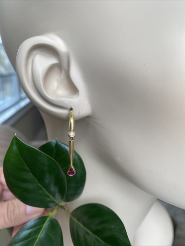 H.Stern 18K Yellow Gold Ruby Diamond 2-in-1 Convertible Double-Drop Earrings - Picture 6 of 24