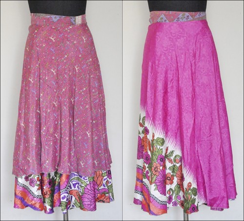 Women Swimwear Bikini Cover Up Beach Sarong Dress Sari Casual Wrap Skirt Silk - Foto 7 di 48