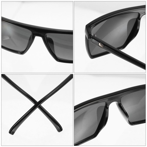 Unisex Fashion Flat Sunglasses Retro Vintage Shades Sunglasses - Bild 4 von 12