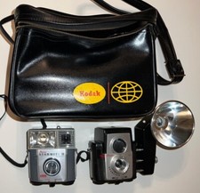 Kodak Brownie STARMITE II  STARFLEX Vintage Photo Cameras w/Bag-Untested/As Is