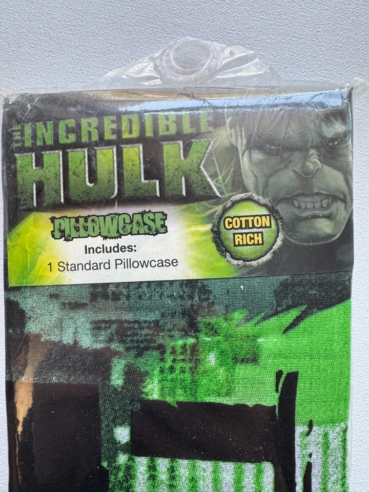 Marvel The Incredible Hulk Cotton Rich Standard Pillow Case New Jay Franco - Image 2 of 3
