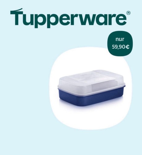 2,5L Tupperware Naschkätzchen groß Bellevue Box Schatzkiste Tupper Dose blau NEU - Bild 2 von 2