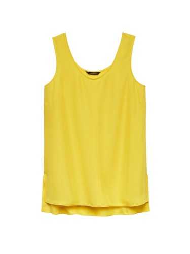 Banana Republic TENCEL Blend Hi-Low Tunic, Rayo/Tencel, Yellow Glow, Size M, NWT - Picture 7 of 10