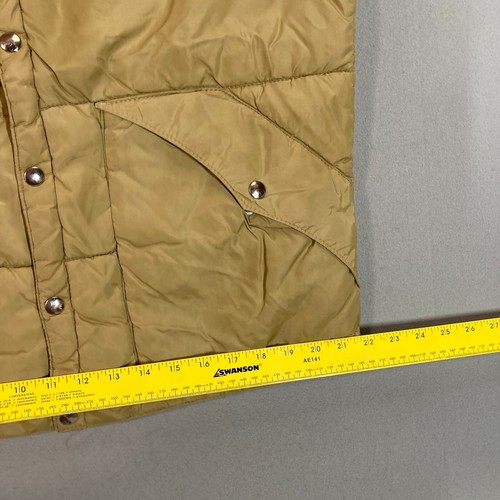 Vintage Sears Outerwear Puffer Vest Jacket Beige Tan Brown 70s 80s Adult L Ski - Picture 10 of 13