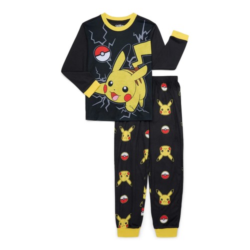 NEU Pokémon Pikachu 2-teiliges Pyjama-Set Langarmshirt und Hose Größe 14-16 - Bild 4 von 4