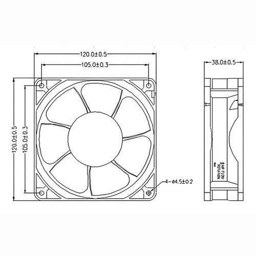 6025-12038 Dual Ball Bearing EC110-220V Cooling Fan-for Welding Machine /Cabinet - Picture 12 of 12