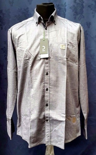 NUEVA CALAMAR Camisa Hombre Calce Informal Manga Larga, Gris - L (41-42) - Imagen 2 de 8