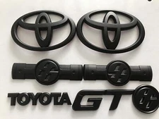 Set Front Rear Fender Emblem Badge For 2012-2016 GT86 Scion FRS Matte Black