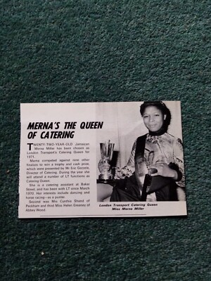 El102 Ephemera 1971 Article London Transport Merna Miller Catering Queen 