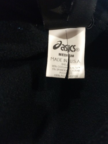 Asics USA made Men's black sleeveless full zip medium athletic vest biking golf - Picture 11 of 11