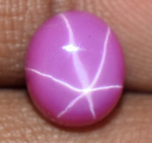 Natürlich 3.80 Karat Rosa Stern Rubin Oval Cabochonschliff Lose Edelstein - Picture 2 of 8