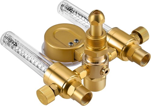 Joliday Argon Regulator, Dual CO2 Flowmeter for TIG/MIG Welding, 60 SFCH, CGA 58 - Picture 7 of 11