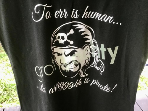 Camiseta Grotty Yachty para mujer talla pequeña (8) negra gráfica Y2K vela nueva con etiquetas - Imagen 4 de 7
