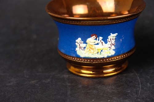 Luster Goldstone Cabinet bowls goudsteen bowls, Dutch 19th century blue & figure - Picture 2 of 9