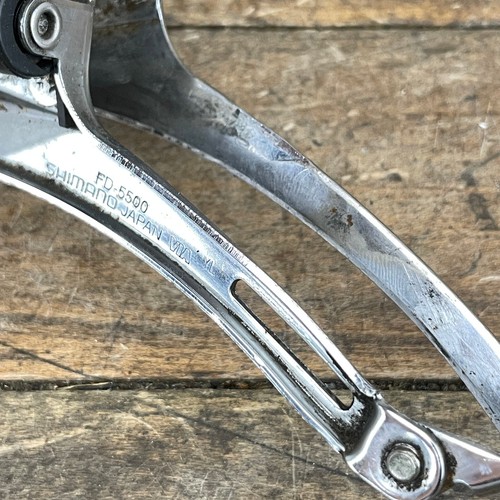 Vintage Shimano 105 FD-5500 Front Derailleur Double Braze On Bottom Road Bike A6 - Picture 9 of 13