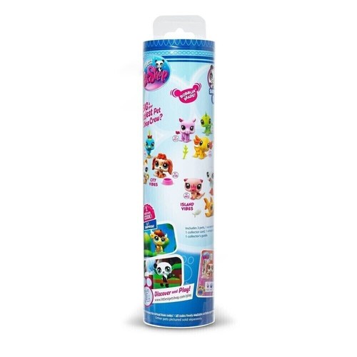 Littlest Pet Shop - G7 - SERIES 1 Pet Trio Tube WILD VIBES Iguana Axolotl Rhino - Picture 2 of 3
