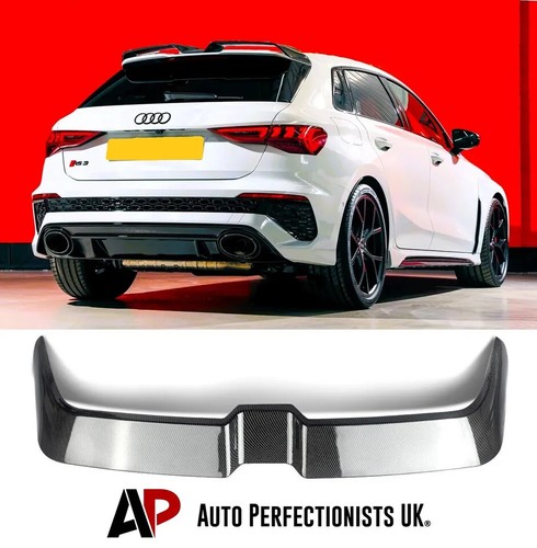 Audi A3 S3 RS3 8Y Sportback Carbon Fibre Rear Boot Roof Spoiler Wing Lip 2020+ - Picture 2 of 10