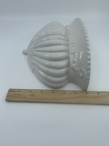 Vintage Lefton weiß Bauernhaus Landhaus Kern Pflanze Wand Tasche Dekor - Bild 17 von 20