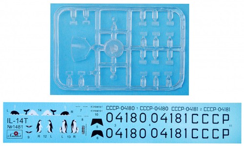 AMODEL 1481 Ilyushin IL-14T Polar Aviation Scale 1:144 - Plastik Modellbausatz - Bild 7 von 12