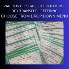 HO CLOVER HOUSE DRY TRANSFER LETTERING FOR BOXCARS 1800s-1940s YOUR CHOICE