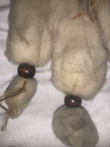 Vtg Authentic Native American Indian Dream Catcher Mandella Wool 9x20 Feathers - Picture 7 of 14