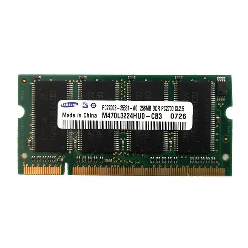 Samsung 256MB SO-DIMM 333 MHz PC-2700 DDR Memory RAM (PC2700S-25331) 200-PIN - Picture 1 of 5