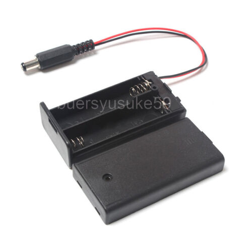 AA x 4 x6 x8 Batteriehalter Etui Box Basis mit Abdeckschalter & DC Stecker 2,1 * 5,5 mm - Bild 6 von 7