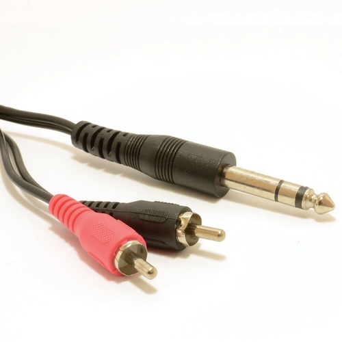2m 6.35mm 0.6cm Conector Jack Estéreo A Aux Rca Phono Ofc Audio Cable Para [ - Imagen 3 de 10