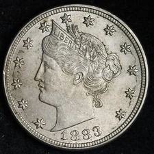 1883 Lite 8/8 RPD Liberty V Nickel CHOICE BU *UNCIRCULATED* MS E392 T