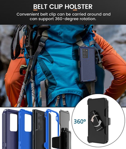 For Samsung Galaxy Note20 Ultra Note20 5G Shockproof Phone Case Cover +Belt Clip - Picture 52 of 97