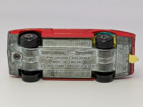 Vintage 1971 Matchbox Superfast Red Vauxhall Guildsman Green Windows No. 40 1/64 - Picture 5 of 6