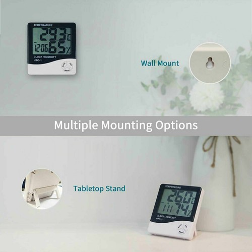 Thermometer Indoor Digital LCD Hygrometer Temperature Humidity Meter Alarm Cloc - Picture 9 of 11