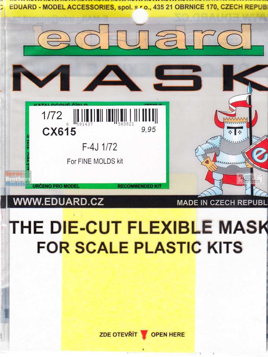 Eduard 1/72 Scale paint masks for the F-4J by Fine Molds - CX615 Eduard 1/72 Scale paint masks for the F-4J by Fine Molds - CX615