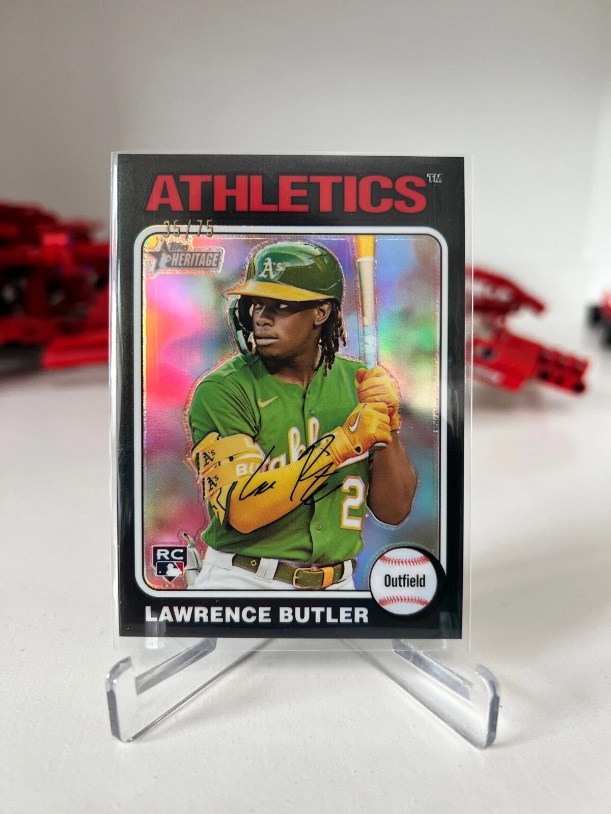 2024 Topps Heritage High Number Lawrence Butler Rookie RC Black Chrome /75 #148