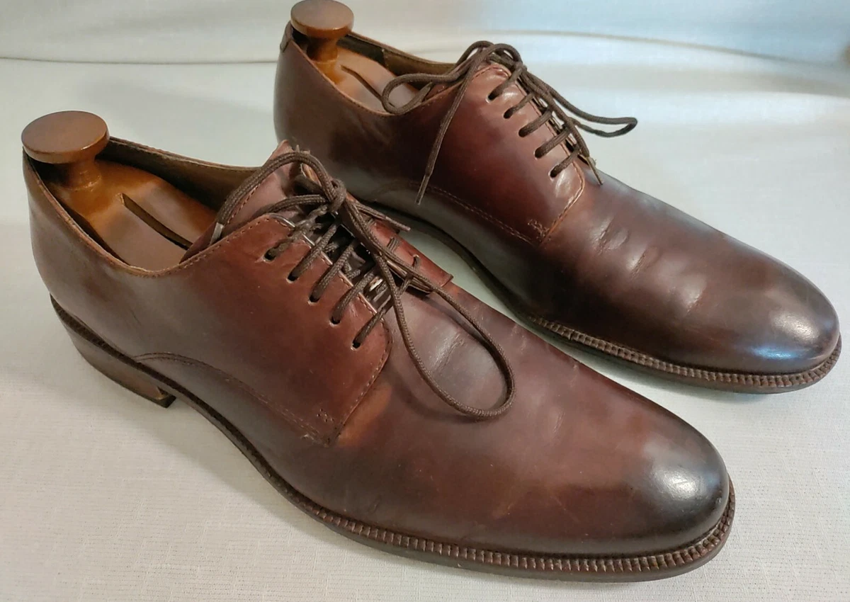 Men s Cole Haan brown leather Oxford Lace round toe dress shoes 11 M C23671