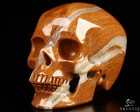2.0" Red Jasper Hand Carved Crystal Skull, Super Realistic, Crystal Healing