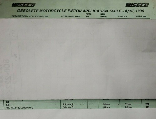 PISTÓN WISECO DE COLECCIÓN 202P6 CZ125cc - Imagen 6 de 6