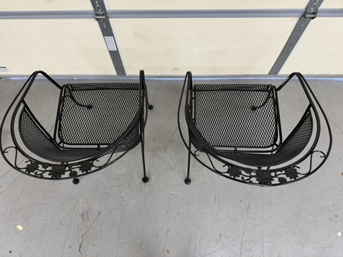 Set of 2 Mid-Century Modern Salterini Curve Back Outdoor Arm Chairs - Picture 6 of 14