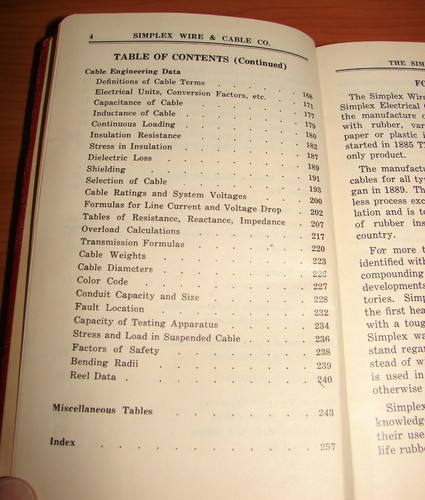 The Simplex Manual 1940 Wire and Cable Company Technical Catalog  - Bild 8 von 8