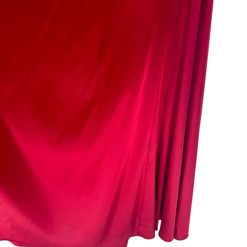 Mac Duggal fließend geteilte Bischofsärmel weinrot Faux Wickelkleid Kleid Größe 8 Damen - Bild 15 von 15