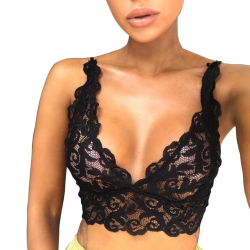 Sexy Women's Lace Trim Bralette Crop Top Push Up Bra Underwear Lingerie 4Colors - Bild 4 von 16