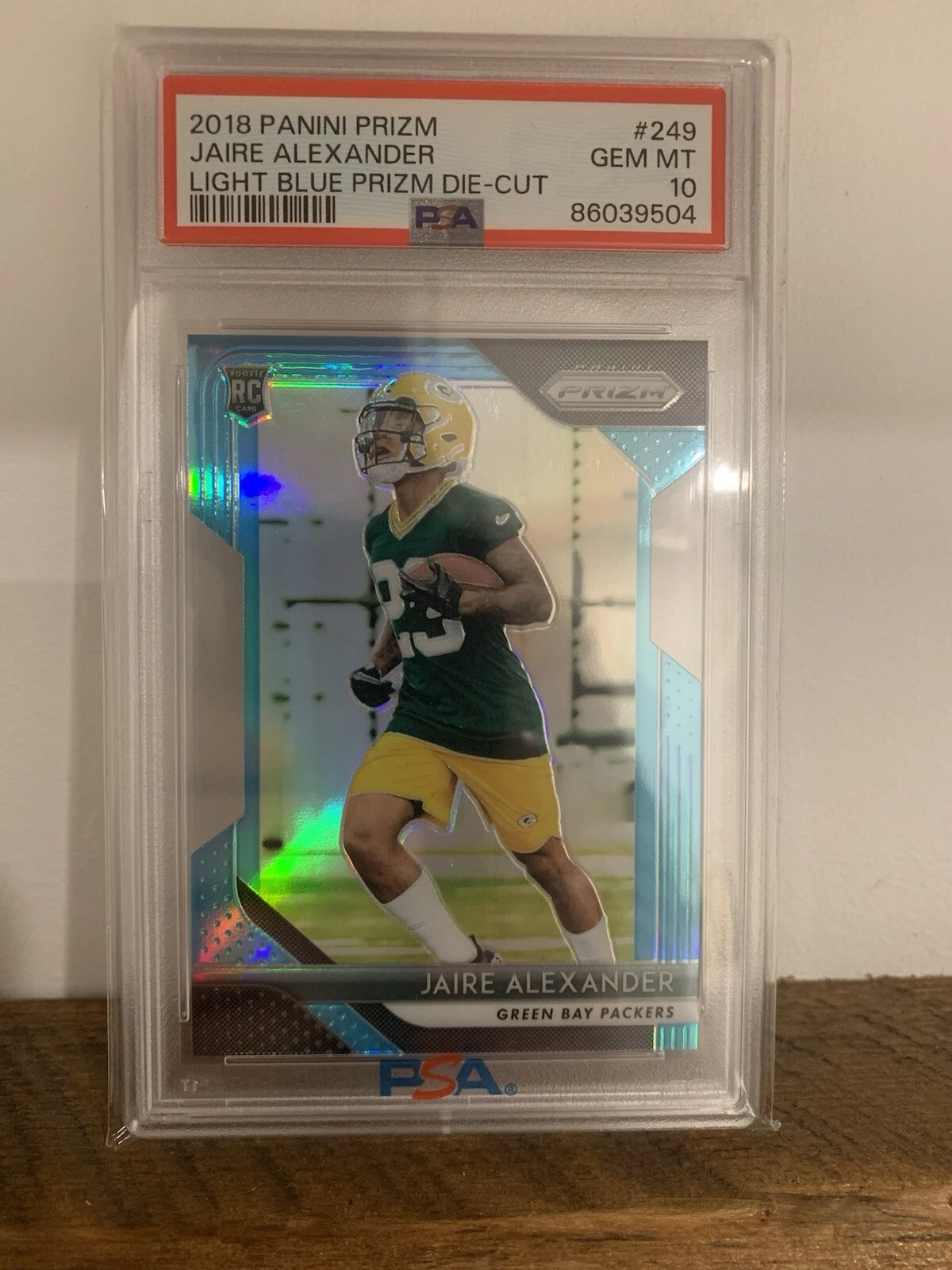 Jaire Alexander Panini Prizm #249 Light Blue Prizm Die-Cut