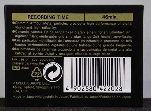 Maxell DM46 - 46 Min DAT Recording Tape - NOS - Bild 5 von 7