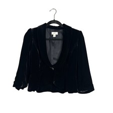 Vtg Blazer Jacket Size 0 Black Regal Renaissance Witchy Goth Whimsigoth