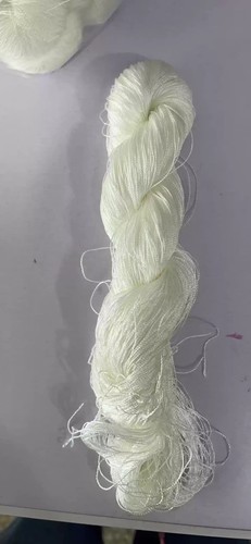 White tight twisted water ripple mulberry silk,hand-dyed embroidery silk thread - Picture 5 of 9