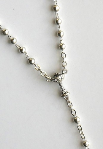 Pweter Beads First Communion Rosary - Picture 2 of 4
