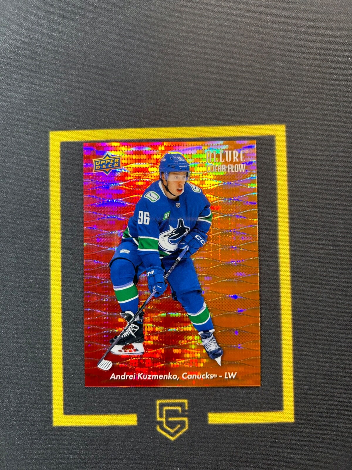 23-24 Upper Deck Allure Color Flow Red-Orange Spectrum/299 Andrei Kuzmenko FCSG